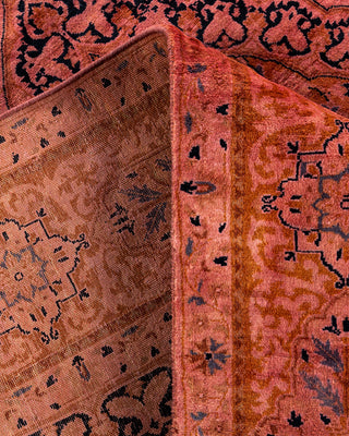 Contemporary Hand-Knotted Overdyed Pink Area Rug 5' 10" x 9' 5"