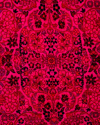 Contemporary Hand-Knotted Overdyed Pink Area Rug 3' 1" x 5' 4"