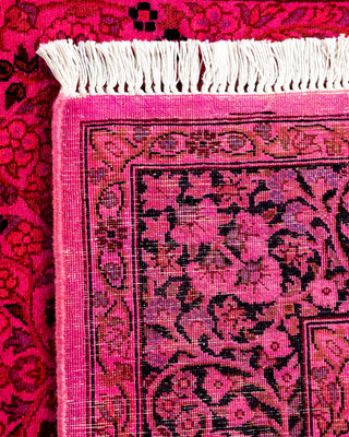 Contemporary Hand-Knotted Overdyed Pink Area Rug 3' 1" x 5' 4"