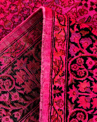 Contemporary Hand-Knotted Overdyed Pink Area Rug 3' 1" x 5' 4"