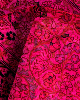 Contemporary Hand-Knotted Overdyed Pink Area Rug 3' 1" x 5' 4"