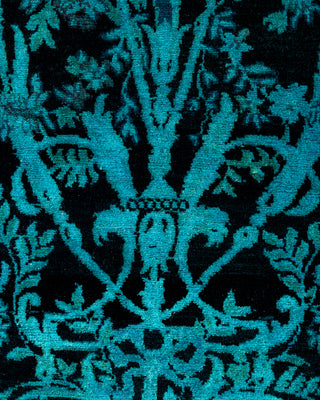 Fine Vibrance, One-of-a-Kind Hand-Knotted Runner Rug  - Black, 2' 7" x 13' 0"