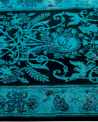 Fine Vibrance, One-of-a-Kind Hand-Knotted Runner Rug  - Black, 2' 7" x 13' 0"