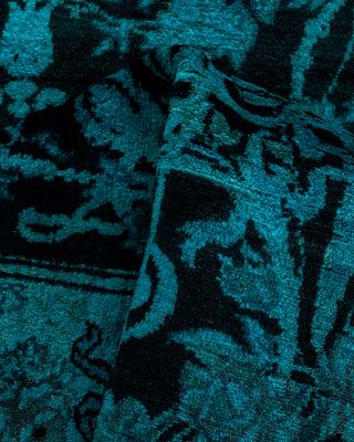 Fine Vibrance, One-of-a-Kind Hand-Knotted Runner Rug  - Black, 2' 7" x 13' 0"