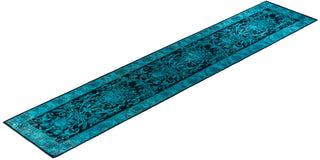 Fine Vibrance, One-of-a-Kind Hand-Knotted Runner Rug  - Black, 2' 7" x 13' 0"