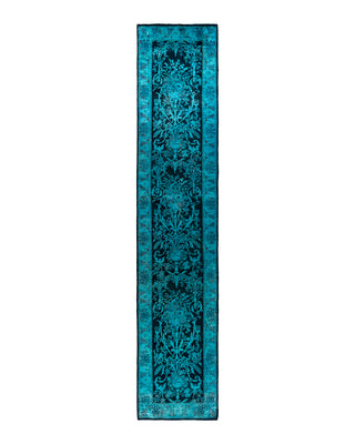 Fine Vibrance, One-of-a-Kind Hand-Knotted Runner Rug  - Black, 2' 7" x 13' 0"