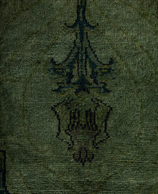 Contemporary Overdyed Wool Hand Knotted Green Area Rug 6' 2" x 9' 0"