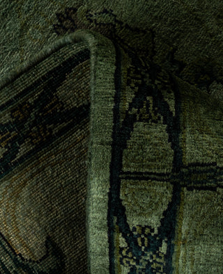 Contemporary Overdyed Wool Hand Knotted Green Area Rug 6' 2" x 9' 0"