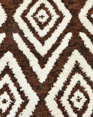 Arden Hand Knotted Bohemian Brown Area Rug