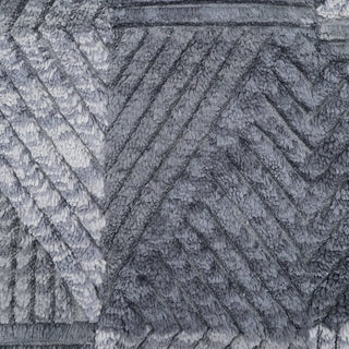 Erie Hand Knotted Modern Contemporary Solid Gray Area Rug