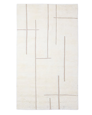 Norwich Hand Knotted Modern - Contemporary Ivory Area Rug