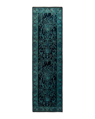 Fine Vibrance, One-of-a-Kind Hand-Knotted Area Rug - Black, 2' 7" x 9' 2" - Solo Rugs