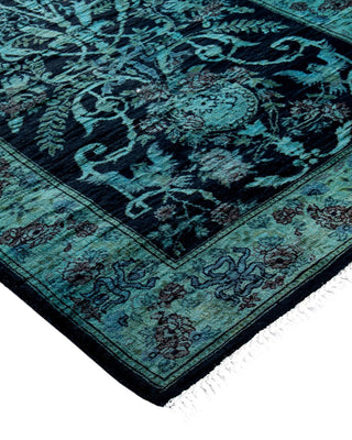 Fine Vibrance, One-of-a-Kind Hand-Knotted Area Rug - Black, 2' 7" x 9' 2" - Solo Rugs