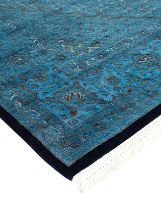 Fine Vibrance, One-of-a-Kind Hand-Knotted Area Rug - Black, 6' 7" x 9' 10" - Solo Rugs