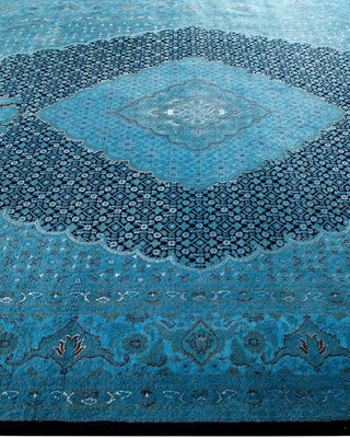 Fine Vibrance, One-of-a-Kind Hand-Knotted Area Rug - Black, 6' 7" x 9' 10" - Solo Rugs