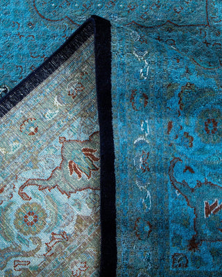 Fine Vibrance, One-of-a-Kind Hand-Knotted Area Rug - Black, 6' 7" x 9' 10" - Solo Rugs