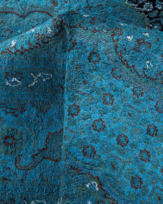 Fine Vibrance, One-of-a-Kind Hand-Knotted Area Rug - Black, 6' 7" x 9' 10" - Solo Rugs