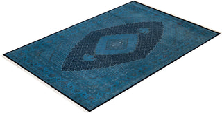 Fine Vibrance, One-of-a-Kind Hand-Knotted Area Rug - Black, 6' 7" x 9' 10" - Solo Rugs