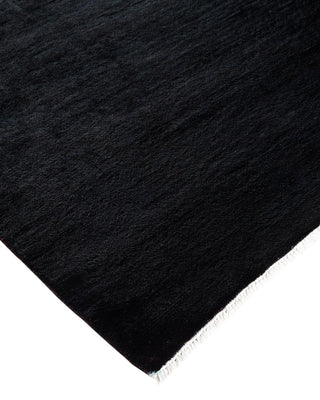 Fine Vibrance, One-of-a-Kind Hand-Knotted Area Rug - Black, 9' 5" x 12' 0" - Solo Rugs
