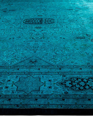 Fine Vibrance, One-of-a-Kind Hand-Knotted Area Rug - Blue, 12' 2" x 18' 6" - Solo Rugs