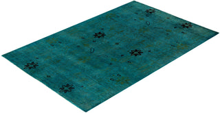 Fine Vibrance, One-of-a-Kind Hand-Knotted Area Rug - Blue, 4' 0" x 6' 3" - Solo Rugs
