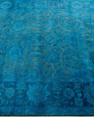 Fine Vibrance, One-of-a-Kind Hand-Knotted Area Rug - Blue, 4' 7" x 7' 6" - Solo Rugs