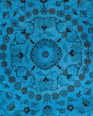 Fine Vibrance, One-of-a-Kind Hand-Knotted Area Rug - Blue, 6' 0" x 6' 1" - Solo Rugs