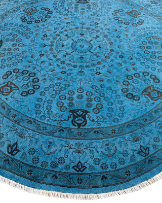 Fine Vibrance, One-of-a-Kind Hand-Knotted Area Rug - Blue, 6' 0" x 6' 1" - Solo Rugs