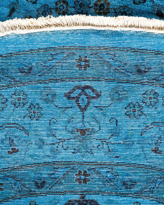 Fine Vibrance, One-of-a-Kind Hand-Knotted Area Rug - Blue, 6' 0" x 6' 1" - Solo Rugs
