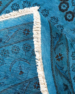 Fine Vibrance, One-of-a-Kind Hand-Knotted Area Rug - Blue, 6' 0" x 6' 1" - Solo Rugs