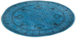 Fine Vibrance, One-of-a-Kind Hand-Knotted Area Rug - Blue, 6' 0" x 6' 1" - Solo Rugs