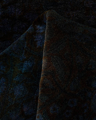 Fine Vibrance, One-of-a-Kind Hand-Knotted Area Rug - Blue, 6' 1" x 6' 1" - Solo Rugs