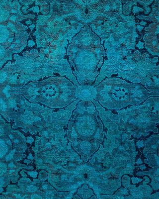 Fine Vibrance, One-of-a-Kind Hand-Knotted Area Rug - Blue, 6' 1" x 6' 2" - Solo Rugs