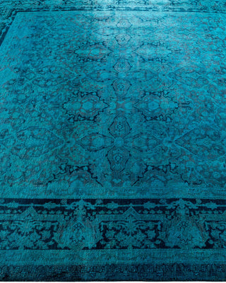 Fine Vibrance, One-of-a-Kind Hand-Knotted Area Rug - Blue, 6' 1" x 6' 2" - Solo Rugs