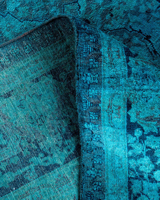 Fine Vibrance, One-of-a-Kind Hand-Knotted Area Rug - Blue, 6' 1" x 6' 2" - Solo Rugs