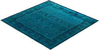 Fine Vibrance, One-of-a-Kind Hand-Knotted Area Rug - Blue, 6' 1" x 6' 2" - Solo Rugs