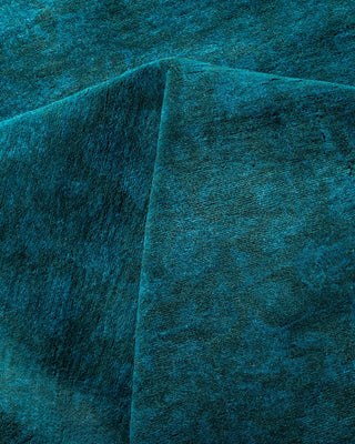 Fine Vibrance, One-of-a-Kind Hand-Knotted Area Rug - Blue, 6' 1" x 9' 4" - Solo Rugs