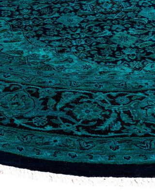 Fine Vibrance, One-of-a-Kind Hand-Knotted Area Rug - Blue, 6' 8" x 6' 9" - Solo Rugs