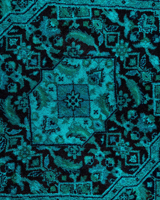 Fine Vibrance, One-of-a-Kind Hand-Knotted Area Rug - Blue, 6' 8" x 6' 9" - Solo Rugs