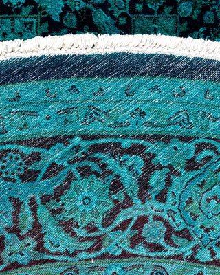 Fine Vibrance, One-of-a-Kind Hand-Knotted Area Rug - Blue, 6' 8" x 6' 9" - Solo Rugs