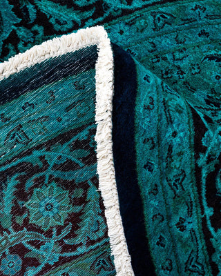 Fine Vibrance, One-of-a-Kind Hand-Knotted Area Rug - Blue, 6' 8" x 6' 9" - Solo Rugs