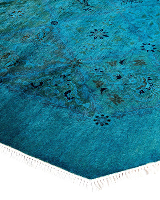 Fine Vibrance, One-of-a-Kind Hand-Knotted Area Rug - Blue, 8' 1" x 8' 1" - Solo Rugs