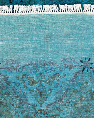 Fine Vibrance, One-of-a-Kind Hand-Knotted Area Rug - Blue, 8' 1" x 8' 1" - Solo Rugs