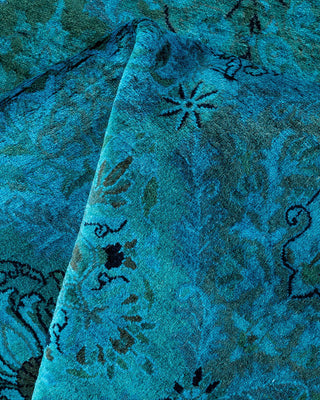 Fine Vibrance, One-of-a-Kind Hand-Knotted Area Rug - Blue, 8' 1" x 8' 1" - Solo Rugs
