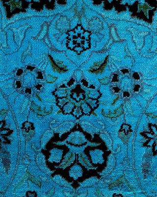 Fine Vibrance, One-of-a-Kind Hand-Knotted Area Rug - Blue, 8' 1" x 8' 2" - Solo Rugs