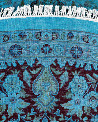 Fine Vibrance, One-of-a-Kind Hand-Knotted Area Rug - Blue, 8' 1" x 8' 2" - Solo Rugs