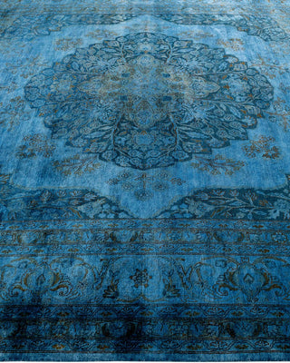 Fine Vibrance, One-of-a-Kind Hand-Knotted Area Rug - Blue, 8' 2" x 10' 3" - Solo Rugs