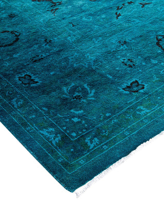 Fine Vibrance, One-of-a-Kind Hand-Knotted Area Rug - Blue, 8' 2" x 10' 9" - Solo Rugs