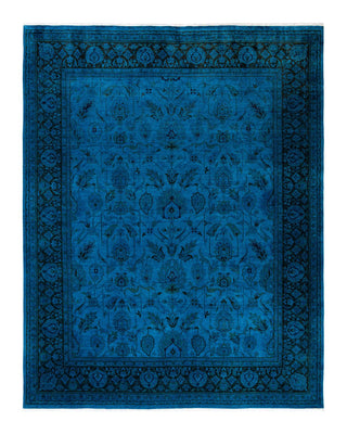 Fine Vibrance, One-of-a-Kind Hand-Knotted Area Rug - Blue, 8' 4" x 10' 5" - Solo Rugs