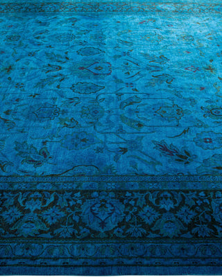 Fine Vibrance, One-of-a-Kind Hand-Knotted Area Rug - Blue, 8' 4" x 10' 5" - Solo Rugs